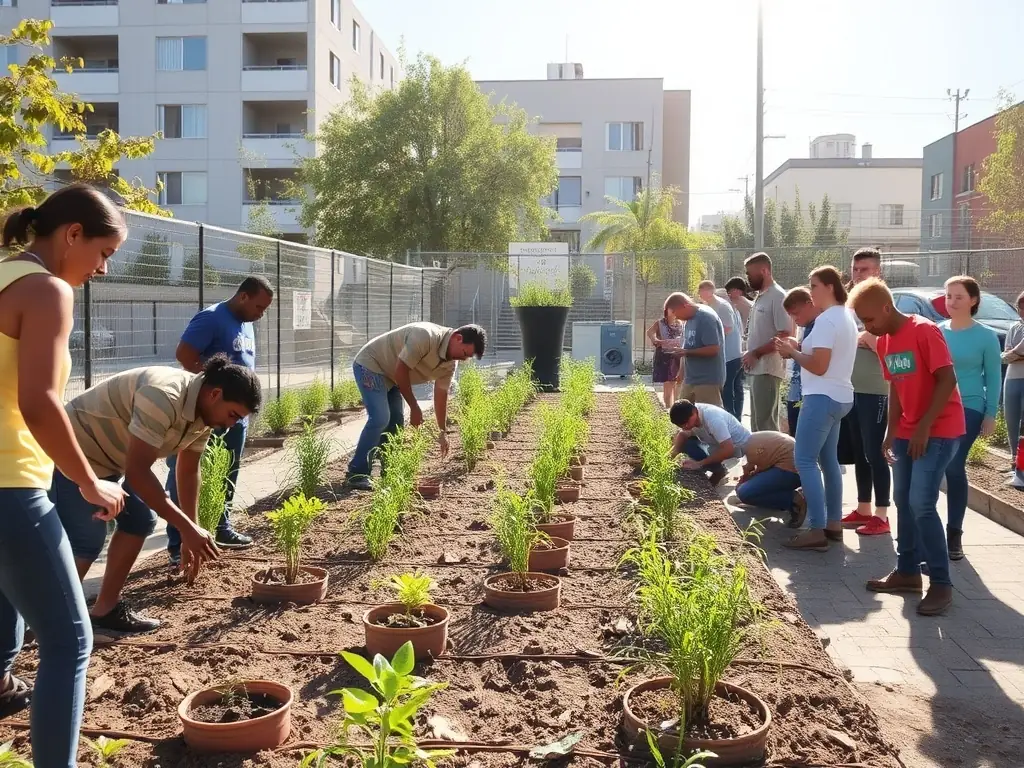 A pilot project site showcasing sustainable urban practices in action.